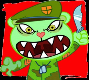 Create meme: flippy, happy tree friends