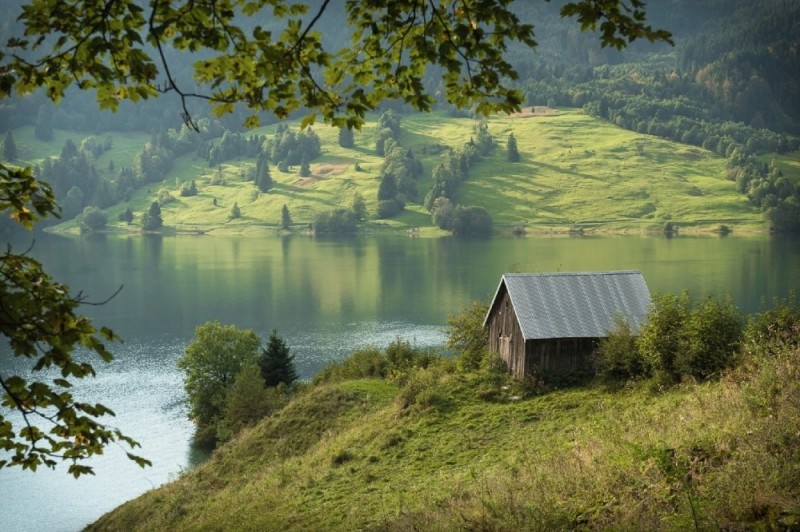 Create meme: nature , nature landscape, Lake Lungern Switzerland