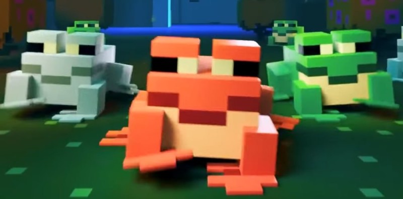 Create meme: toad minecraft, frog minecraft, minecraft live