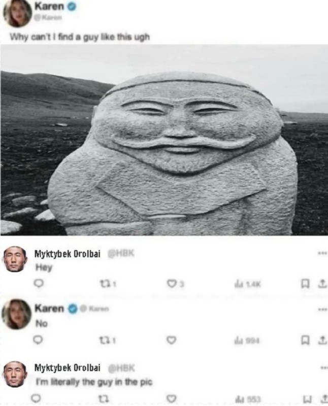 Create meme: stone balbals Altai, stone statue, stone sculpture