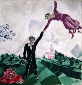 Create meme: Marc Chagall walk