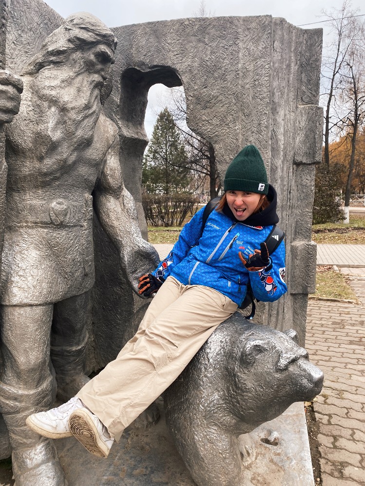 Create meme: monument, monument to the bear in Perm, monument to Kudym Osh