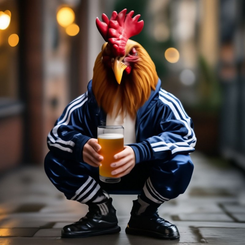 Создать мем: курица, двуглавый петух, крутая курица