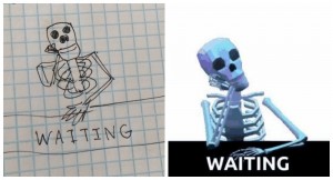 Create meme: skeleton GIF, Halloween skeleton, skull skeleton