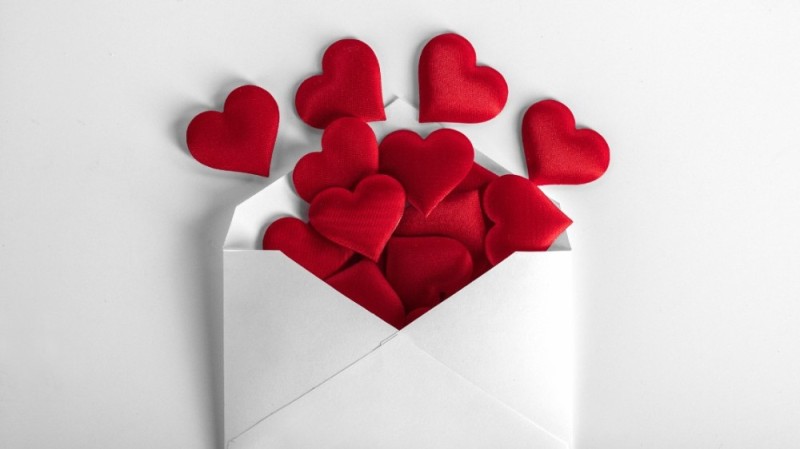 Create meme: love letters, Valentine, postcard for February 14th