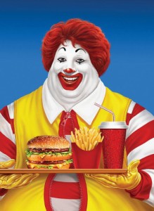 Create meme: meme clown, Clown, fast food
