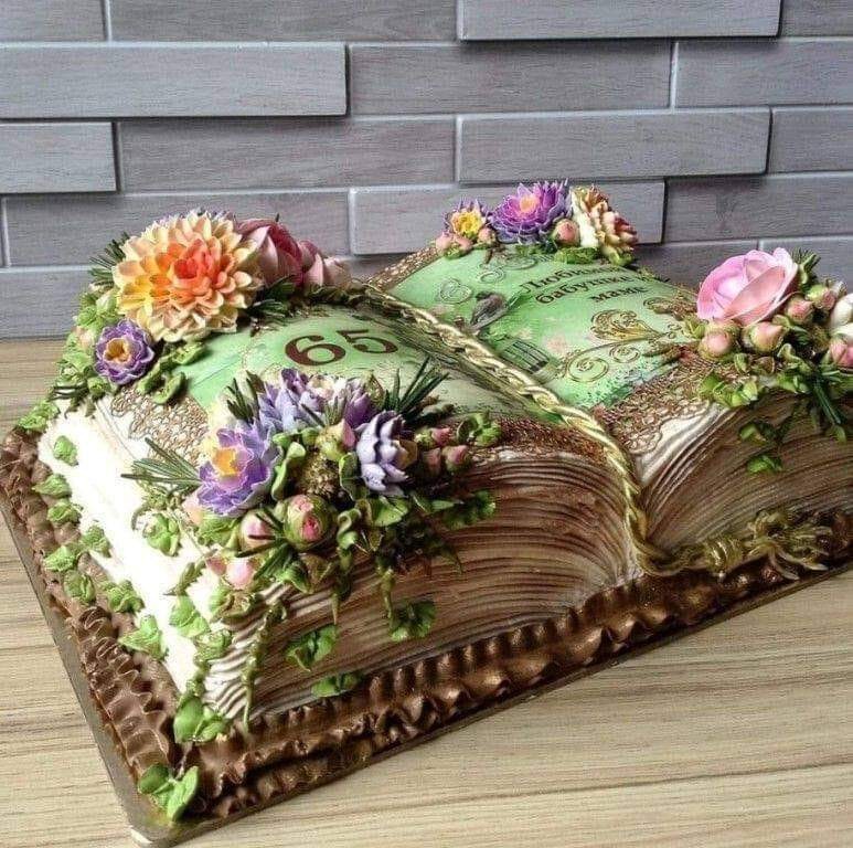 Create meme: cake in the form of a book, the cake is an open book, cake book for a woman