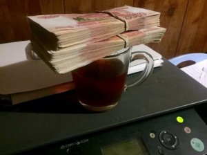 Create meme: money, tea with lemon