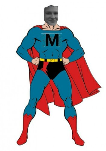 Создать мем: супермен мультяшный, супер герои, классический супергерой