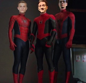 Create meme: 3 spider-man, spider-man