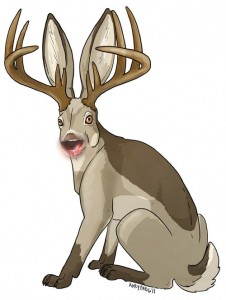 Create meme: deer, Jackalope cartoon, deer picture picture