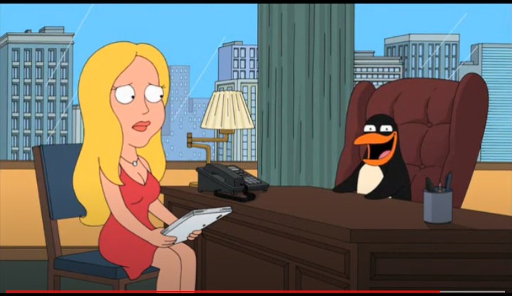 Create meme: Penguin family guy, American dad , Francine's American dad