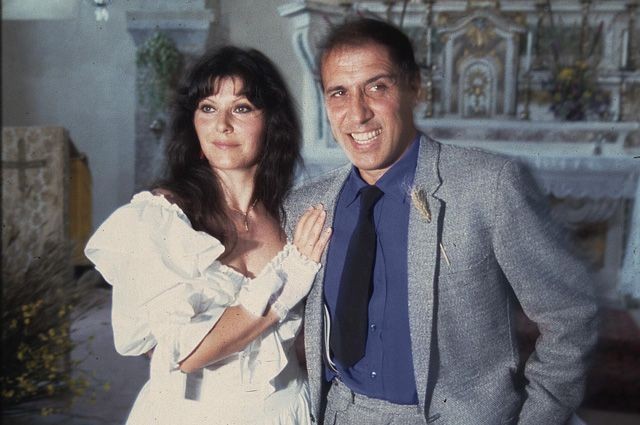 Create meme: Claudia Mori and Adriano Celentano, Celentano and Ornella Muti, Adriano Celentano and Ornella Muti