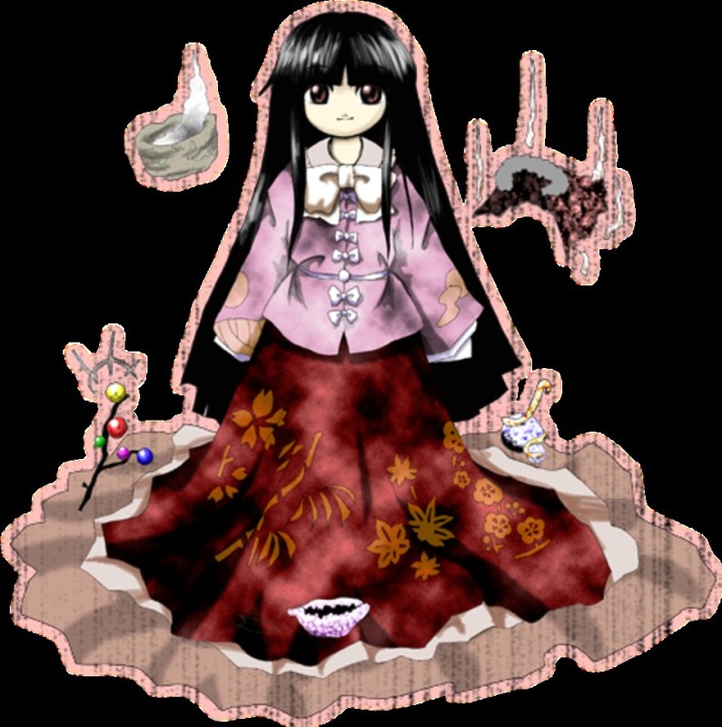 Создать мем: reimu touhou, it will have grown completely dark, кагуя тохо