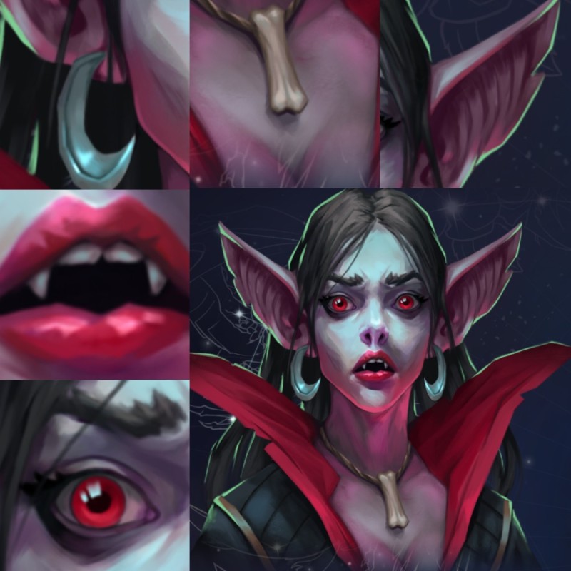 Create meme: fantasy , vampire girl, the elf