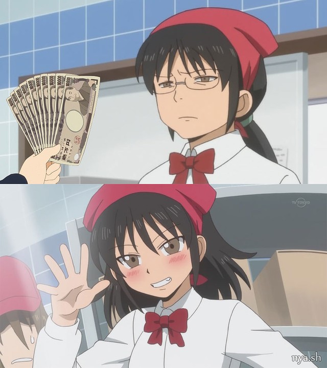 Create meme: danshi koukousei no nichijou movie 2009, fistful of yen anime, everyday life of anime high school students