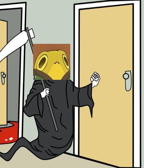 Create meme: death with a scythe and doors, glomestown, yomiyuarts, anime