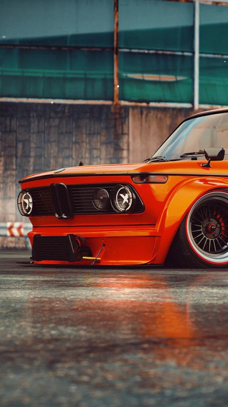 Создать мем: bmw stance, бмв 2002 турбо, bmw 2002 turbo оранжевый