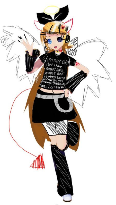 Create meme: rin kagamine, anime , kagamine rin len