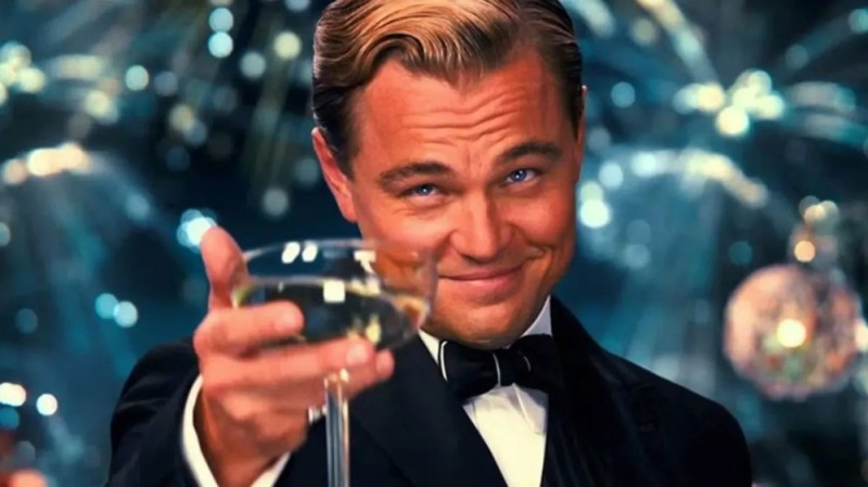 Create meme: the great Gatsby Leonardo DiCaprio with a glass of, Leonardo DiCaprio with a glass of, Leonardo DiCaprio the great Gatsby