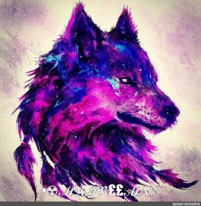 Create meme: wolf, wolf sketch, purple wolf