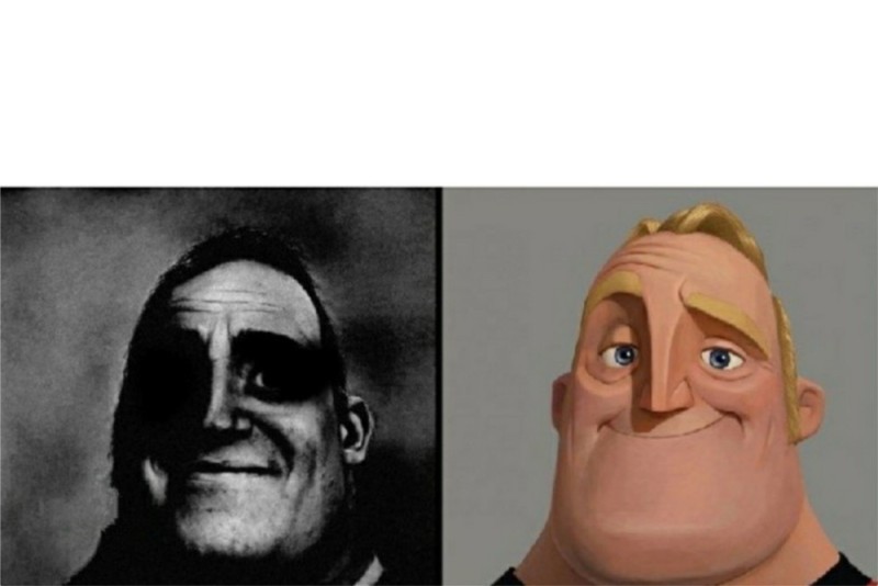 Create meme: creepy faces Mr. Exceptional, mr incredible uncanny phase 1.1, mr incredible becoming canny to uncanny