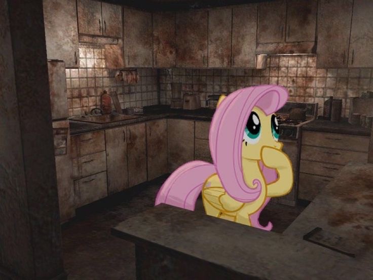 Create meme: silent hill 2, darkness, pony 