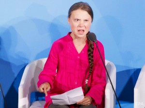 Create meme: greta thunberg fake, speech, Woman