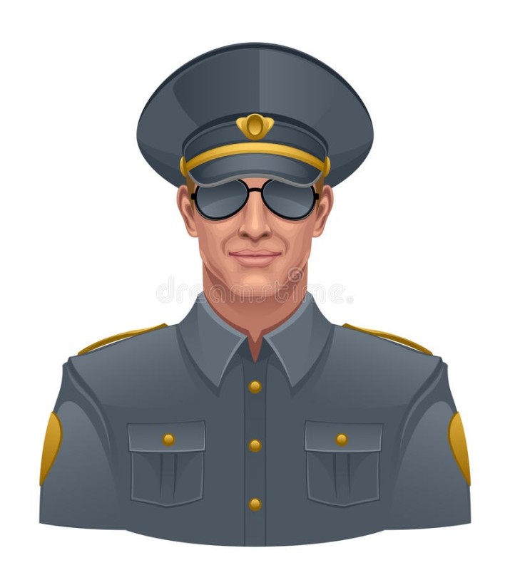 Create meme: a cartoon-style policeman, a policeman without a background, avatar police