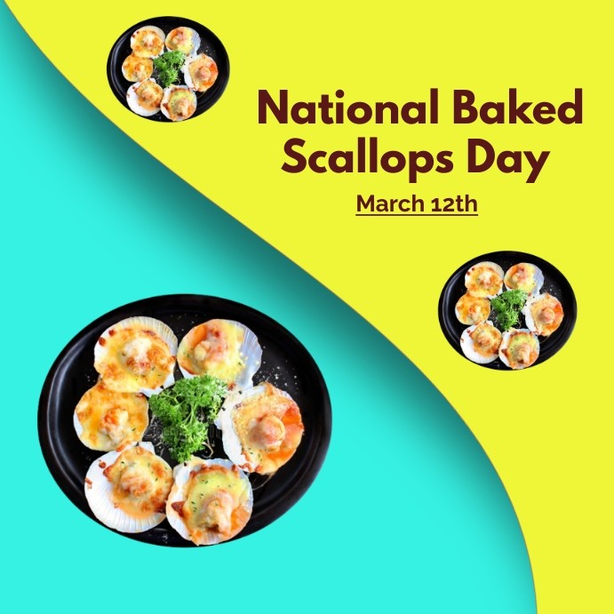 Create meme: scallops baked in the sink, snacks , food banners
