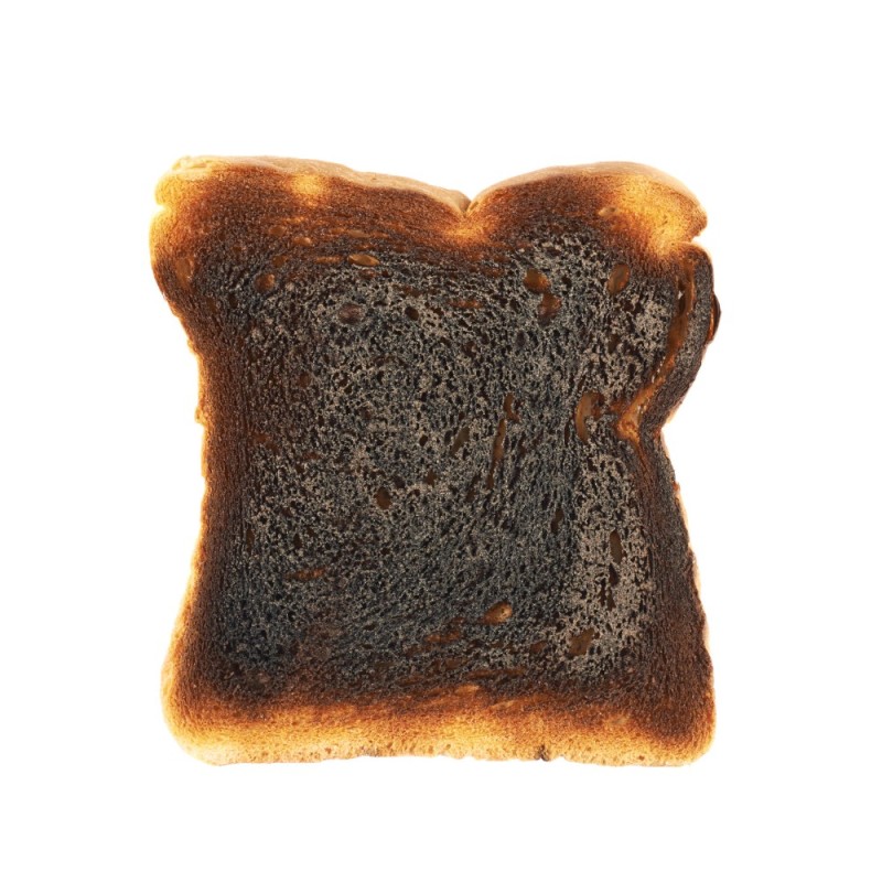 Create meme: burnt bread, burnt toast, a piece of bread