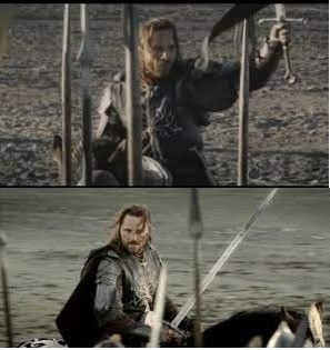 Create meme: Aragorn Lord of the rings, but it is not this day , the Lord of the rings 