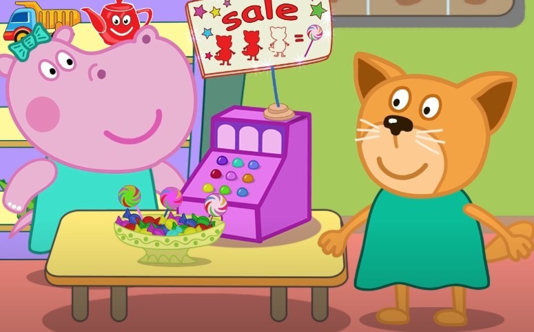 Create meme: Hippo Peppa supermarket game, hippo peppa, The Hippo Peppa game