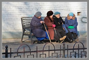 Create meme: grandmother at the door, the poor pensioners of Russia, retired