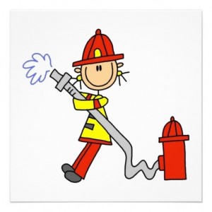 Создать мем: put out, stick figure, firefighter