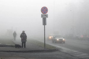 Create meme: adverse weather conditions, road fog, heavy fog