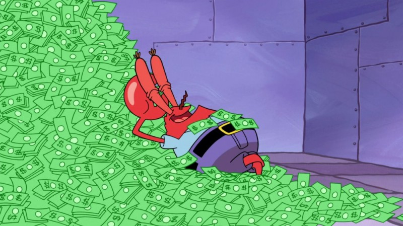 Create meme: spongebob Mr. krabs, Mr. krabs from spongebob, Krabs with money