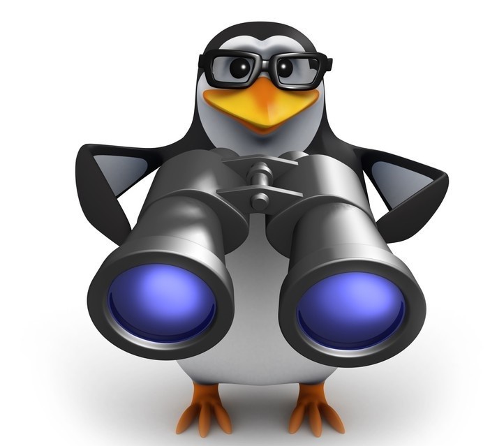 Create meme: penguin with glasses, penguin with binoculars, penguin 3d