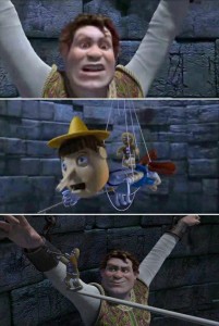 Create meme: fairy save Shrek 2, far away kingdom, shrek, Harry Potter Shrek