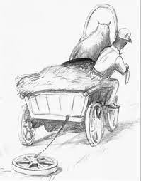 Create meme: cart pencil drawing, cart drawing, pencil cart