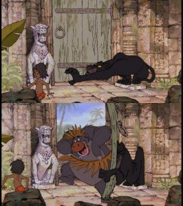 Create meme: jungle book door meme