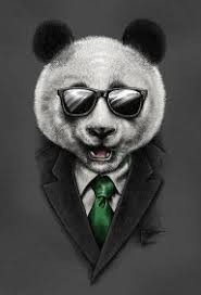 Создать мем: панда в пиджаке, панда аватарка, крутые картинки панды