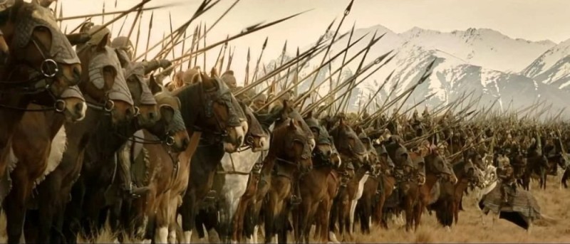 Create meme: riders of rohan the lord of the rings, The Lord of the rings battle, The lord of the rings rohan