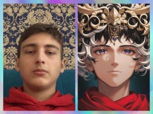 Create meme: guy, anime characters