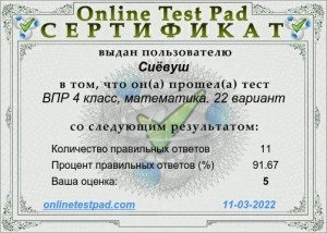 Создать мем: online test pad сертификат, сертификат, результаты теста
