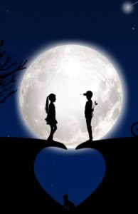 Create meme: moon image, watch Luna love, moon light romance