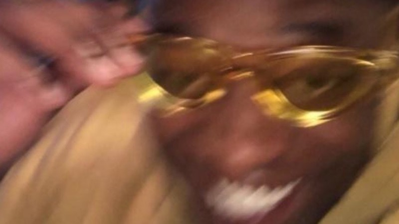 Create meme: a black man with yellow glasses, i will remember, negro glasses meme