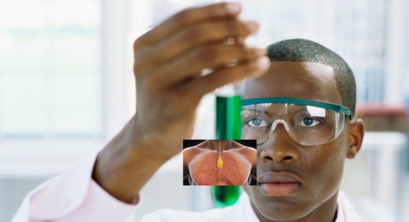 Create meme: finally upgrade meme, a negro with a test tube, the negro scientist