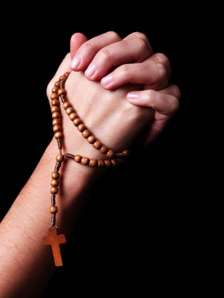 Create meme: rosary beads in your hands, The hand holds a rosary, body part