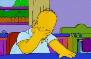 Create meme: Homer simpson facepalm